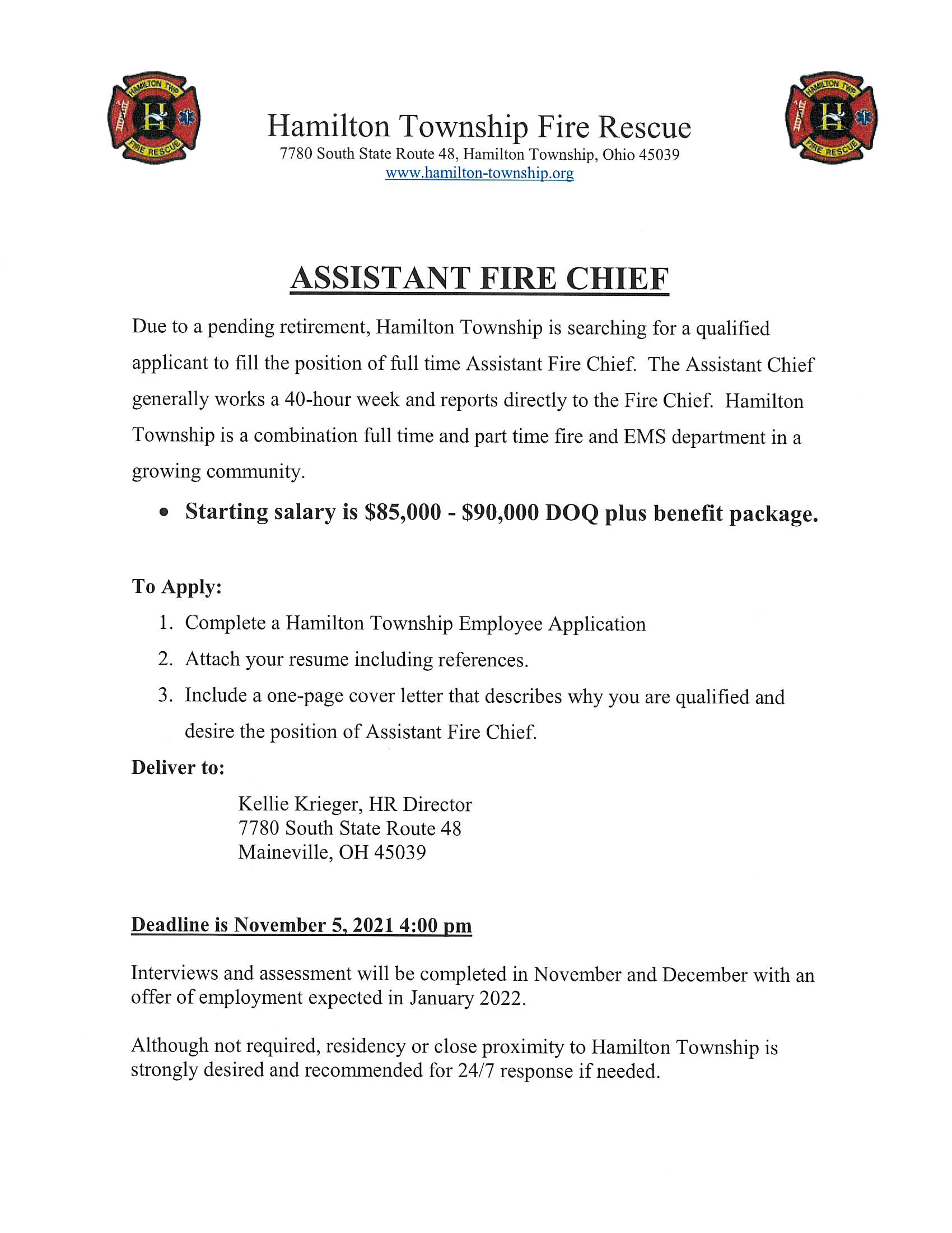Assistant Fire Chief